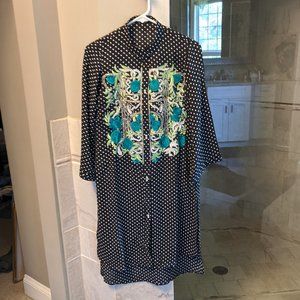 Shalwar Kameez Set Polka Dot & Detailed Work